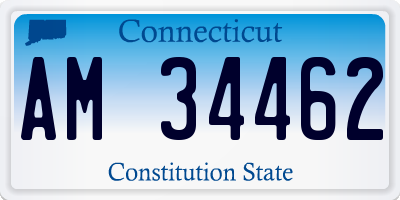 CT license plate AM34462