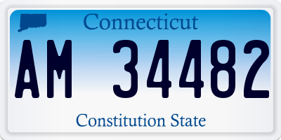 CT license plate AM34482