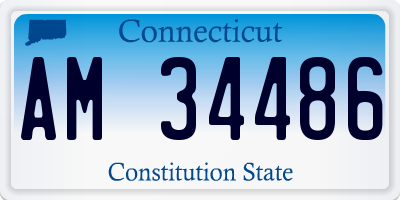 CT license plate AM34486