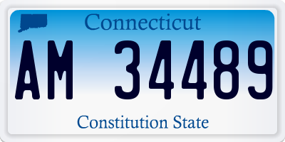 CT license plate AM34489