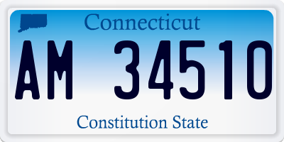 CT license plate AM34510