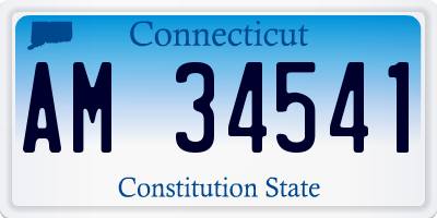 CT license plate AM34541