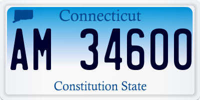 CT license plate AM34600