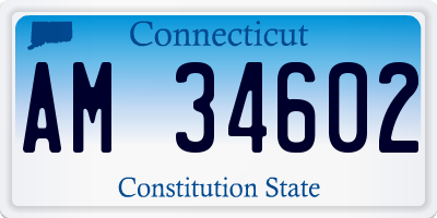 CT license plate AM34602