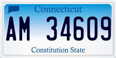 CT license plate AM34609