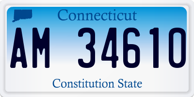 CT license plate AM34610