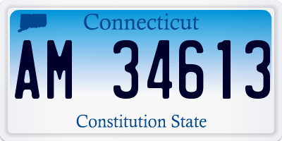 CT license plate AM34613