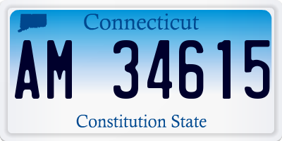 CT license plate AM34615