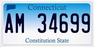CT license plate AM34699