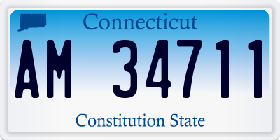 CT license plate AM34711