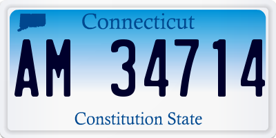 CT license plate AM34714