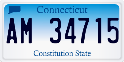 CT license plate AM34715