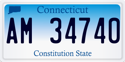 CT license plate AM34740