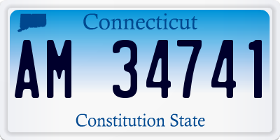 CT license plate AM34741