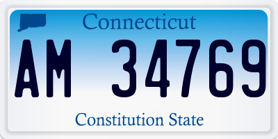 CT license plate AM34769