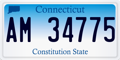 CT license plate AM34775