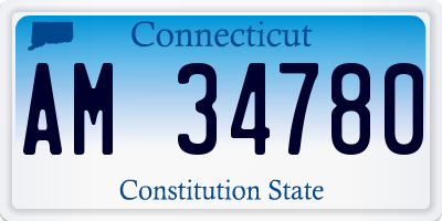 CT license plate AM34780