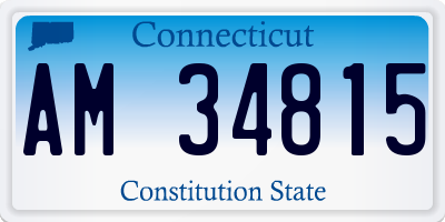 CT license plate AM34815