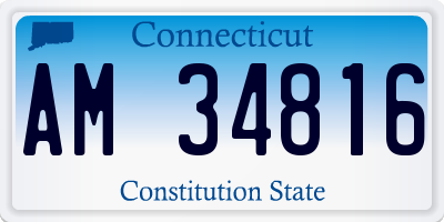 CT license plate AM34816