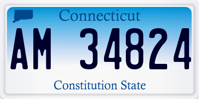 CT license plate AM34824