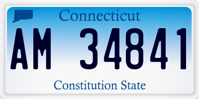 CT license plate AM34841