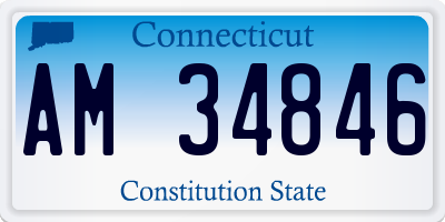 CT license plate AM34846