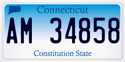 CT license plate AM34858