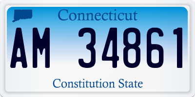 CT license plate AM34861