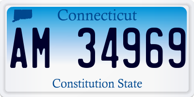 CT license plate AM34969