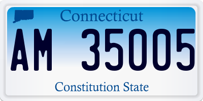 CT license plate AM35005