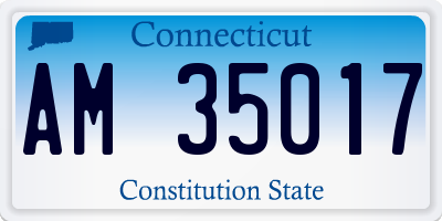 CT license plate AM35017