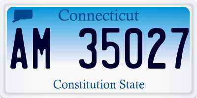 CT license plate AM35027