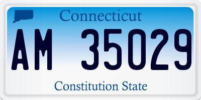 CT license plate AM35029
