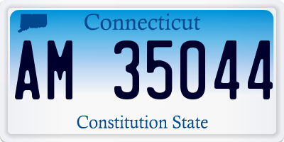 CT license plate AM35044