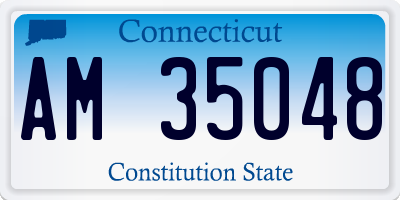 CT license plate AM35048