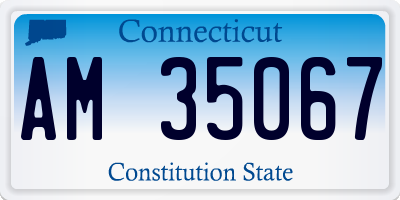 CT license plate AM35067