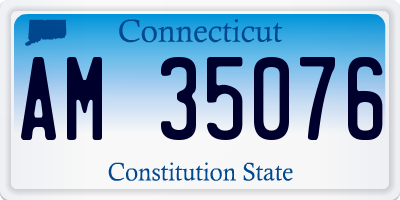 CT license plate AM35076