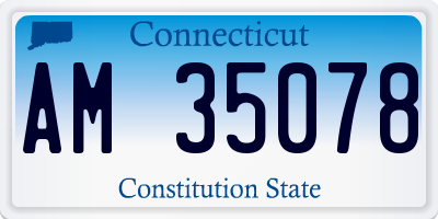 CT license plate AM35078