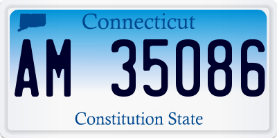 CT license plate AM35086