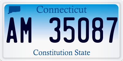 CT license plate AM35087