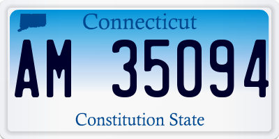 CT license plate AM35094