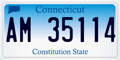 CT license plate AM35114