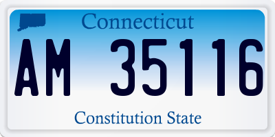 CT license plate AM35116