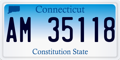 CT license plate AM35118