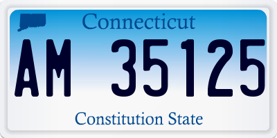 CT license plate AM35125