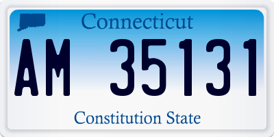 CT license plate AM35131