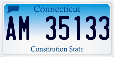 CT license plate AM35133