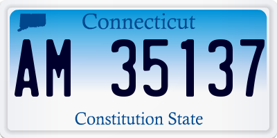 CT license plate AM35137