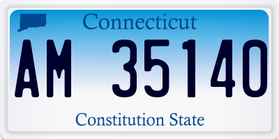 CT license plate AM35140