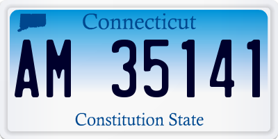 CT license plate AM35141